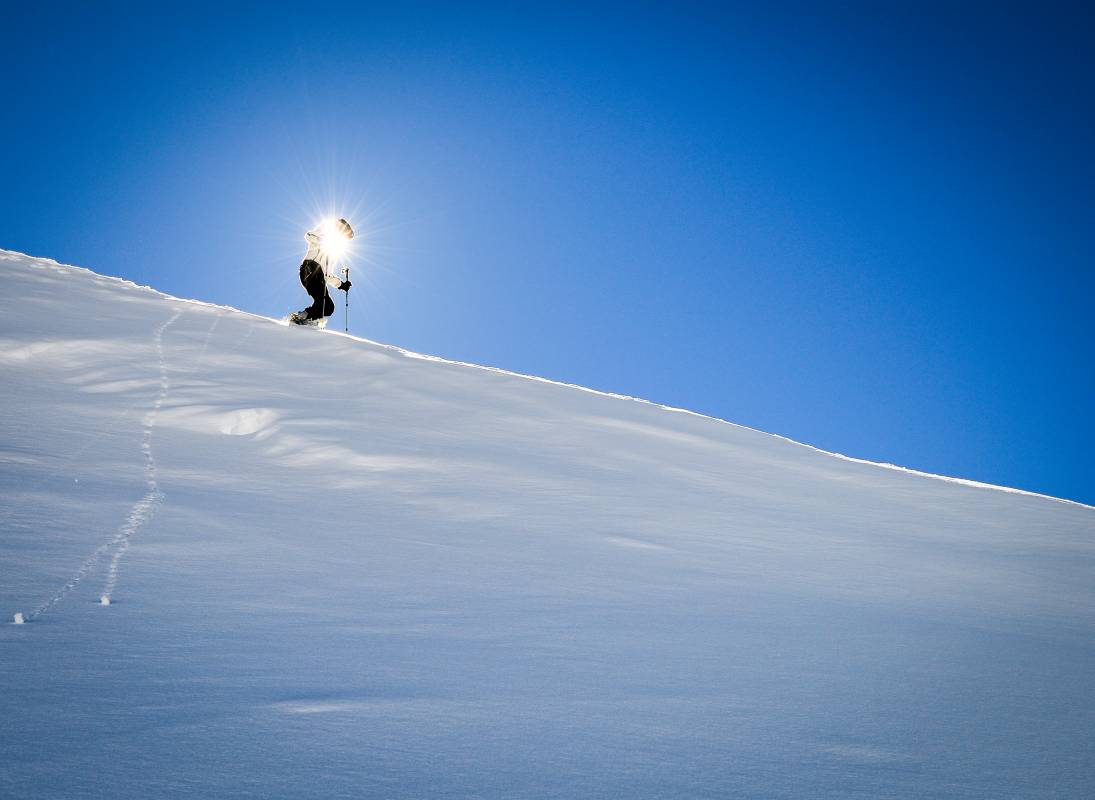 Sunny Snowridge Descent